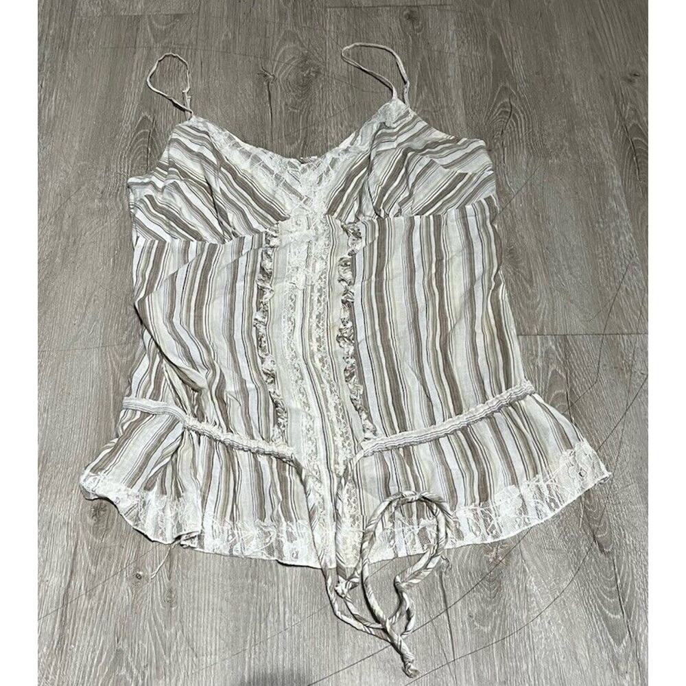 Y2K Anchor Blue Women’s Baby Doll Blouse Size L